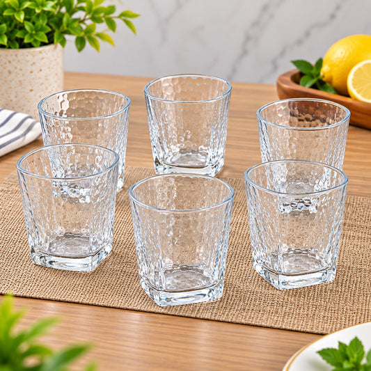 Hammered Whiskey Glasses 330 ML – Set of 6
