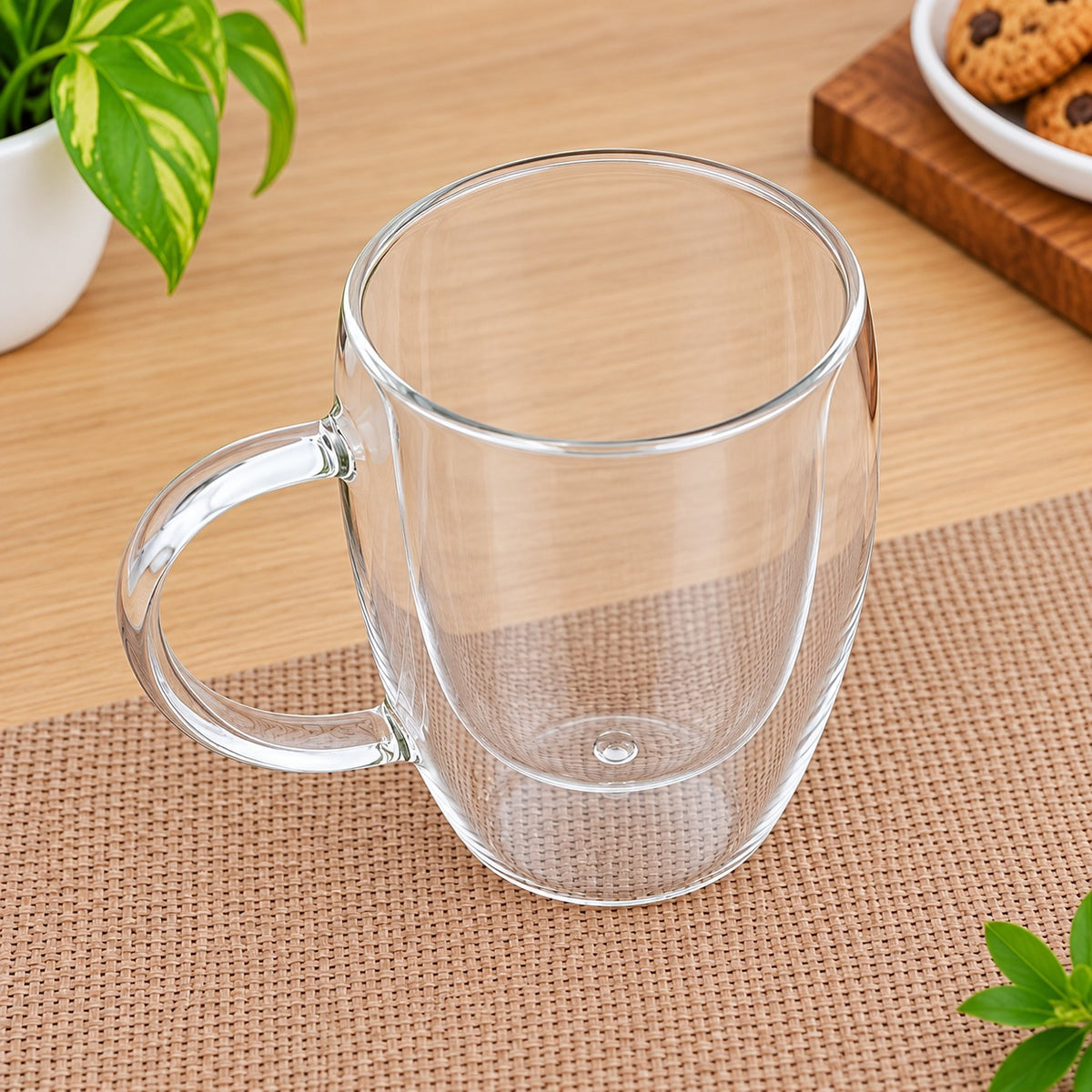 Double Wall Glass Coffee Mug – 350ML | 1 Pc Clear Tea & Coffee Cup