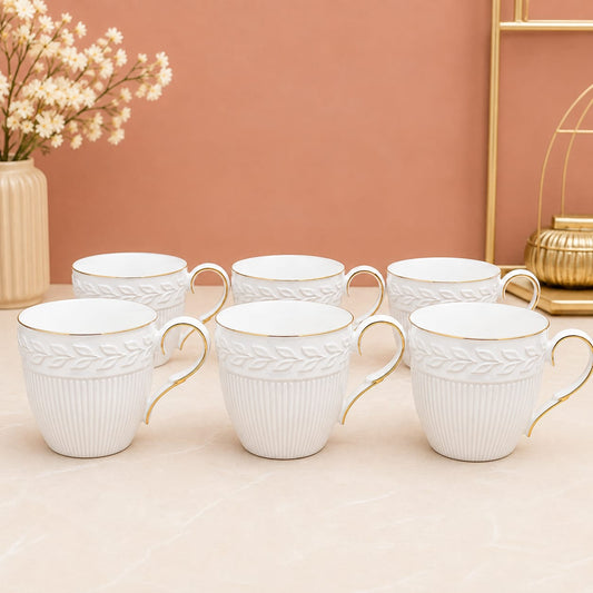 premium bone china cups . set of 6 pc