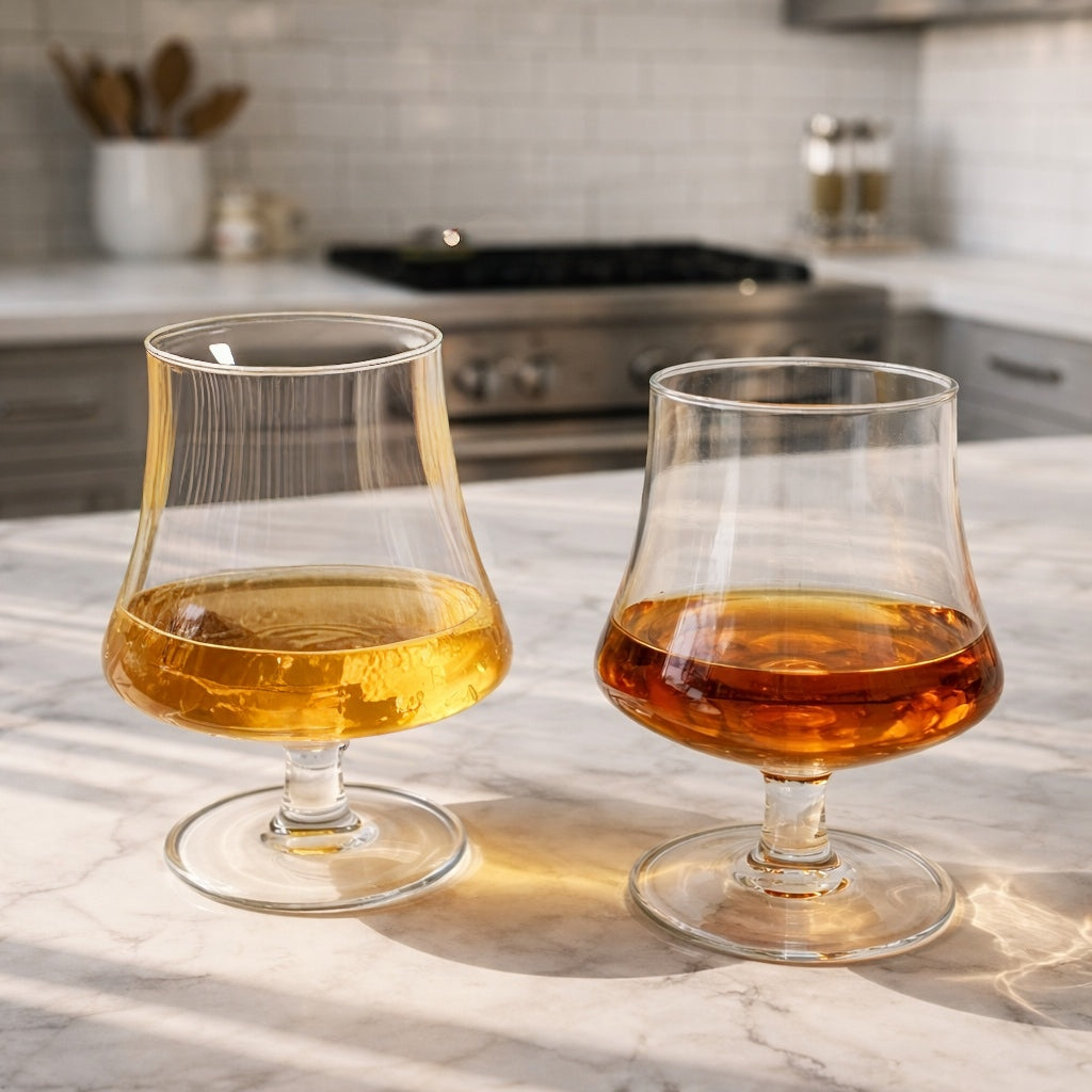 Crockery Premium  Stem Glass Set of 6 | 450 ML Crystal Clear Stemmed Glasses | Elegant Tasting Glasses for Whiskey, Brandy & Cognac