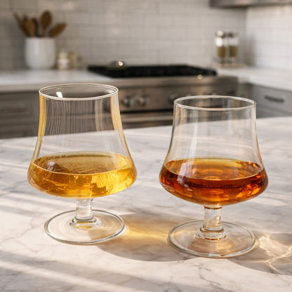 Crockery Premium  Stem Glass Set of 6 | 450 ML Crystal Clear Stemmed Glasses | Elegant Tasting Glasses for Whiskey, Brandy & Cognac