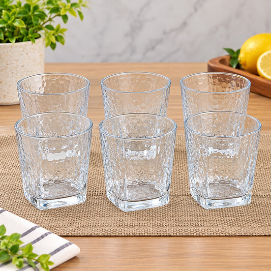 Hammered Whiskey Glasses 330 ML – Set of 6