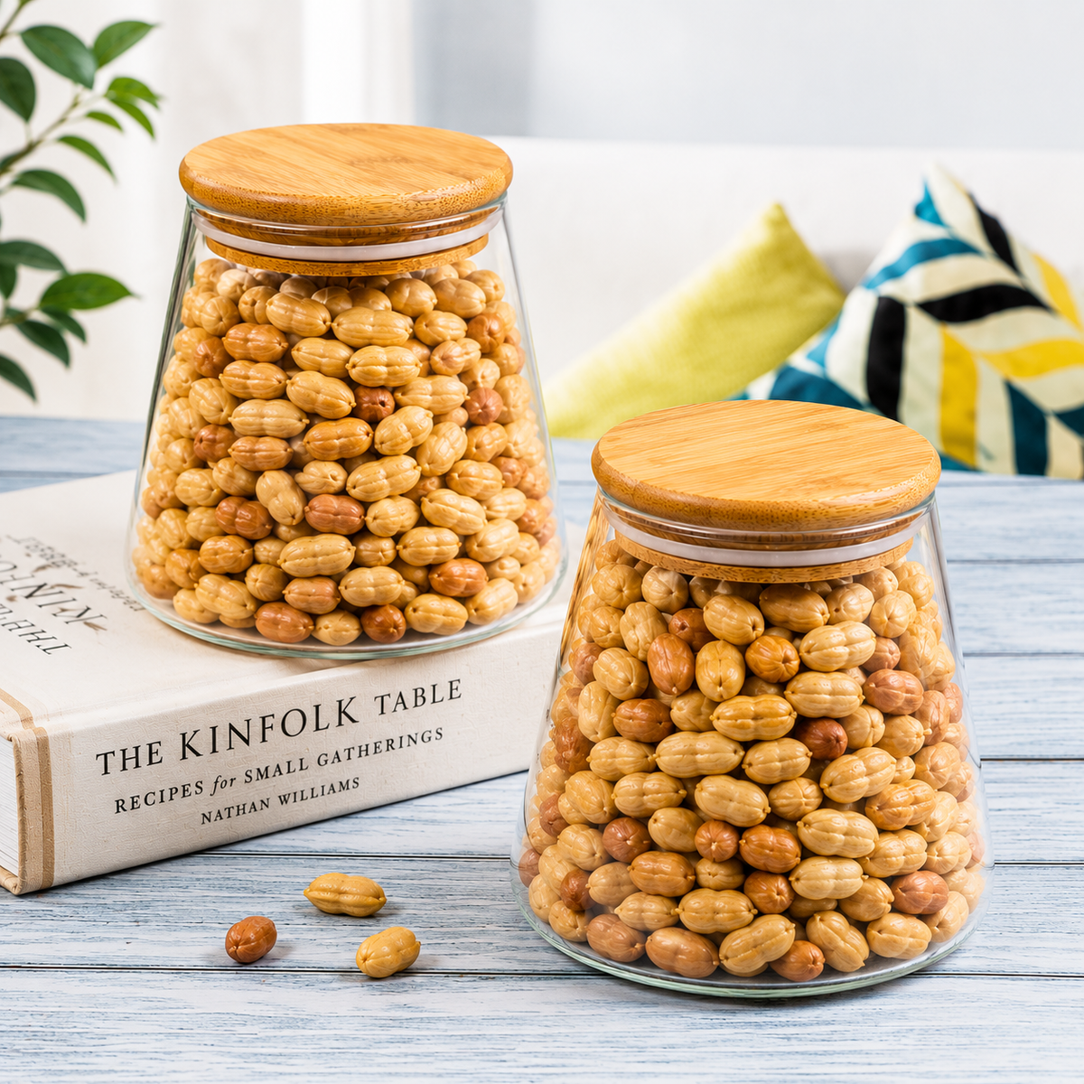 Storage Jar with Bamboo Lid – Set of Two 750 ml