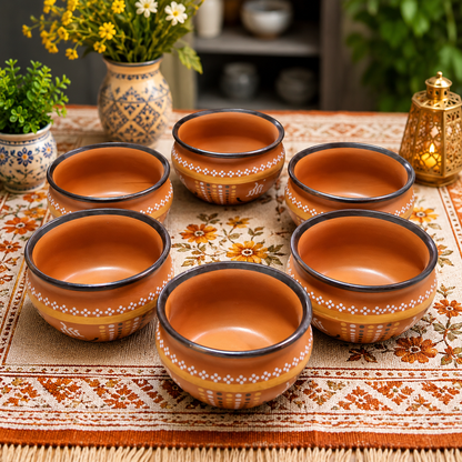 premium ceramic soup set . set of 6 pc