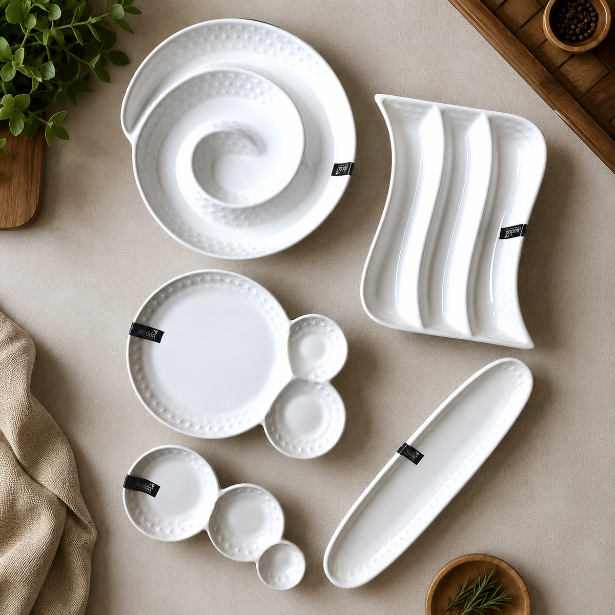 Ceramic 5 pc Entertainment set