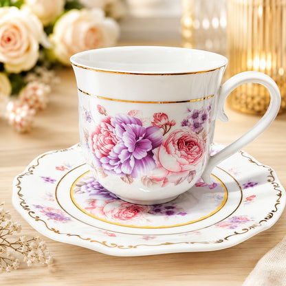 fine bone china cup saucer .set of 12 pc