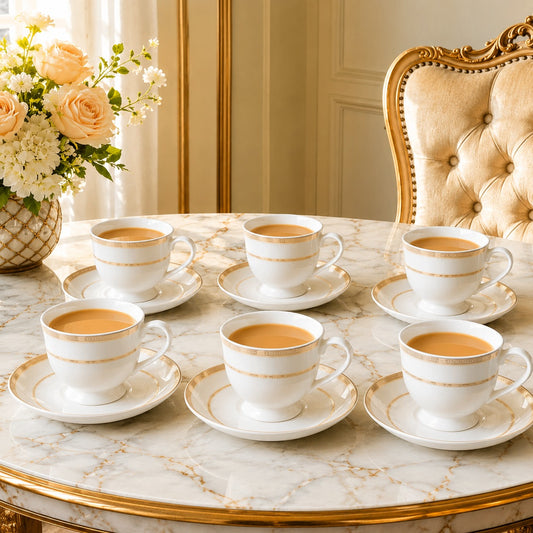 Cup Saucer Set (6 Cup 6 Saucer)