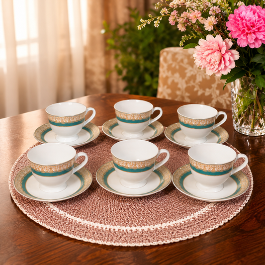 Cup Saucer Set (6 Cup , 6 Saucer)