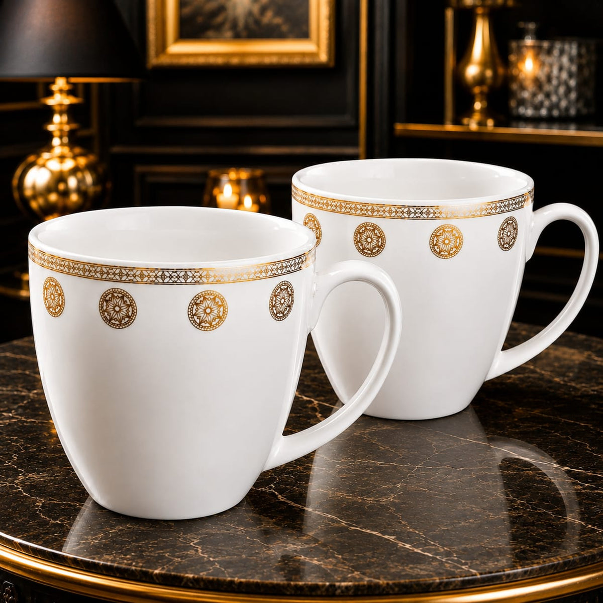 Hi-luxe Porcelain 6pc mug set