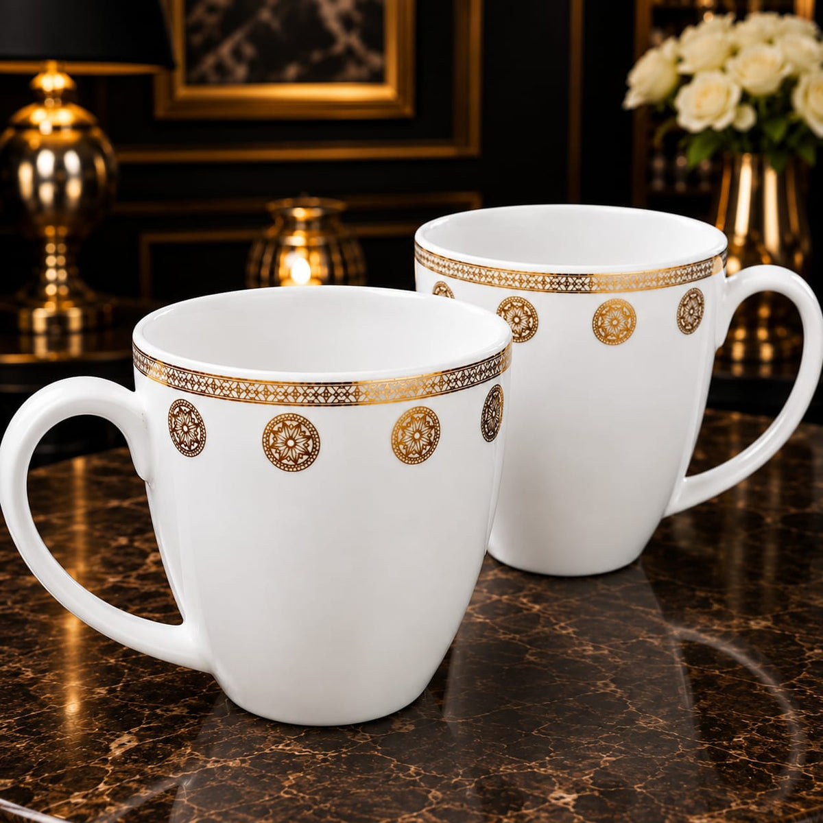 Hi-luxe Porcelain 6pc mug set