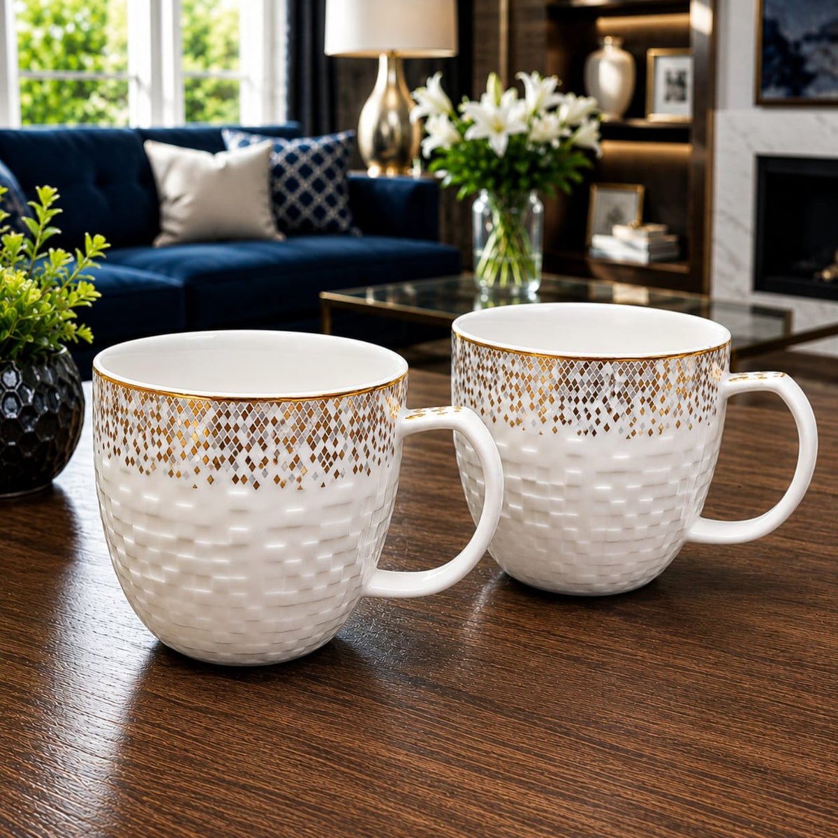 fine porcelain 6 pc Cup Set