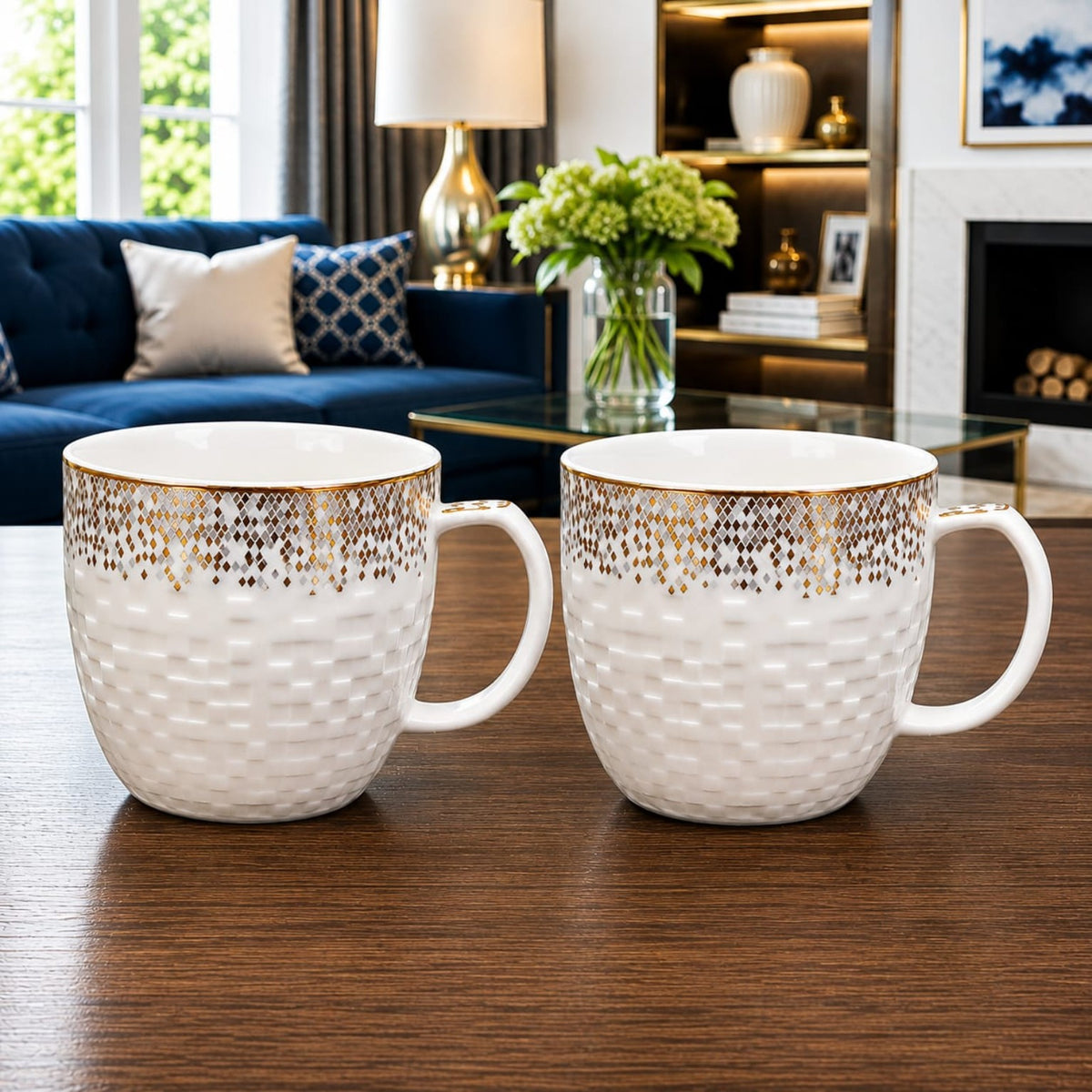 fine porcelain 6 pc Cup Set