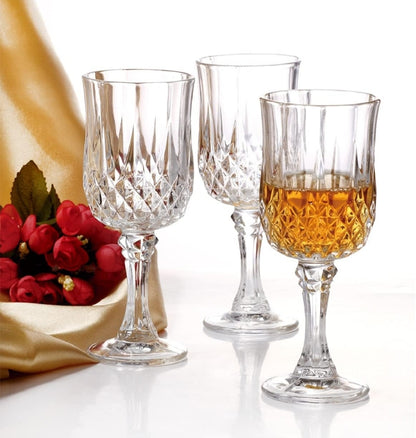 Crystal Cut Wine glasses 6 pc set