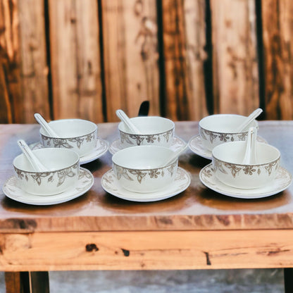 GOLDEN BUTTERFLY SOUP SET 18 PC