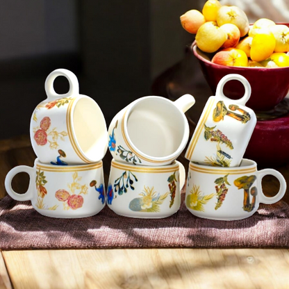 Cp Tea Coffee mug set hand made set of 6