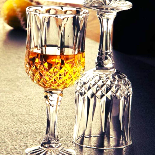 Crystal Cut Wine glasses 6 pc set