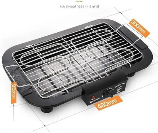2000 Watts Electric Barbeque Grill, Tandoor & Grills, Contact Grill, Portable Grill, Outdoor Picnic Griller, Light Weight Grill, Adjustable Temperature Control (Black,1pc)