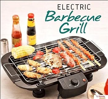 2000 Watts Electric Barbeque Grill, Tandoor & Grills, Contact Grill, Portable Grill, Outdoor Picnic Griller, Light Weight Grill, Adjustable Temperature Control (Black,1pc)