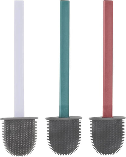Multipurpose TPR Silicone Bottle & Glass Cleaning Brush with Long Handle – Soft Bristles, Scratch-Free Cleaning