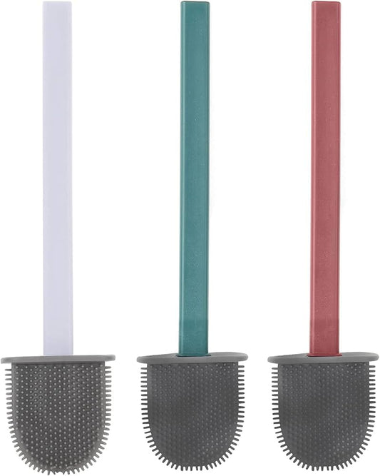 Multipurpose TPR Silicone Bottle & Glass Cleaning Brush with Long Handle – Soft Bristles, Scratch-Free Cleaning