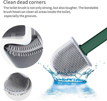 Multipurpose TPR Silicone Bottle & Glass Cleaning Brush with Long Handle – Soft Bristles, Scratch-Free Cleaning