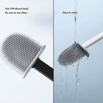 Multipurpose TPR Silicone Bottle & Glass Cleaning Brush with Long Handle – Soft Bristles, Scratch-Free Cleaning