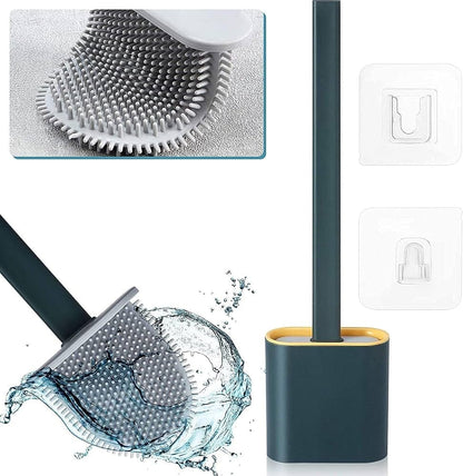 Multipurpose TPR Silicone Bottle & Glass Cleaning Brush with Long Handle – Soft Bristles, Scratch-Free Cleaning