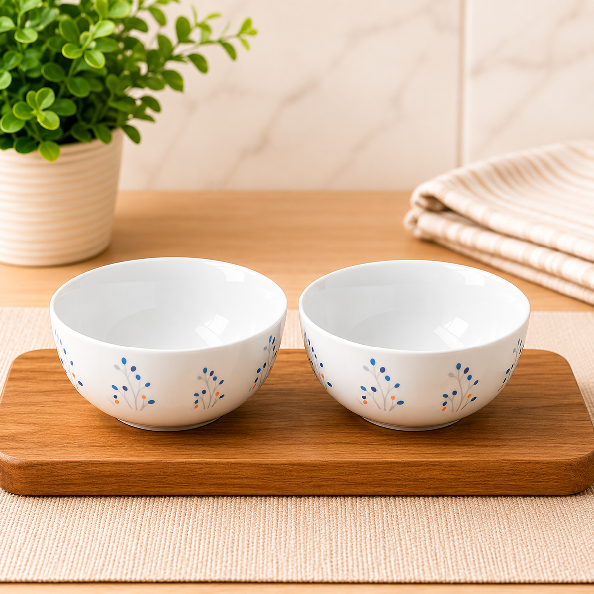 premium 2 pc bone china bowl