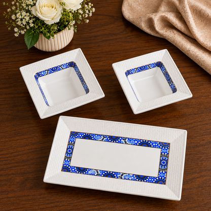 Bone china Victoria Serving Platter 3 pc set