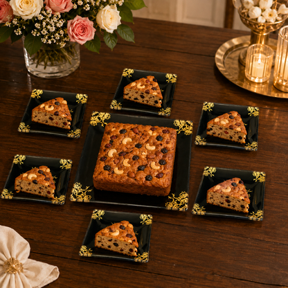 Tempered Glass  7 pc platter set (6 Small Serving Plates with 1 Large Platter)
