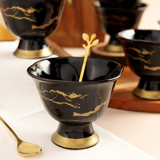 Bone china  24 crt gold plated Ice cream Bowl 12 pc set