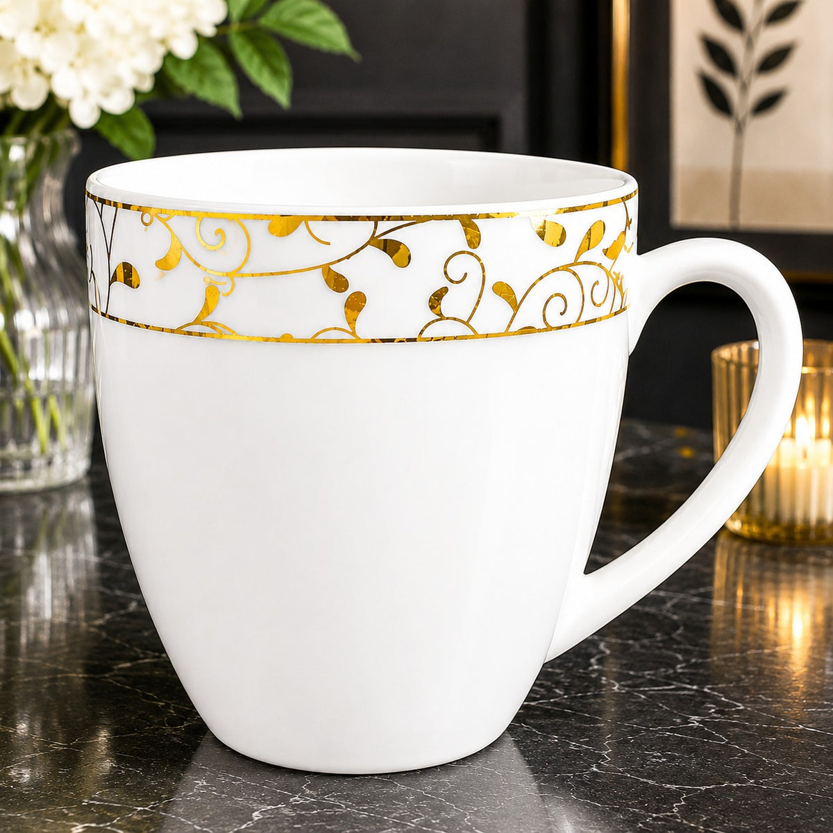 Hi-luxe Porcelain 6 pc mugs