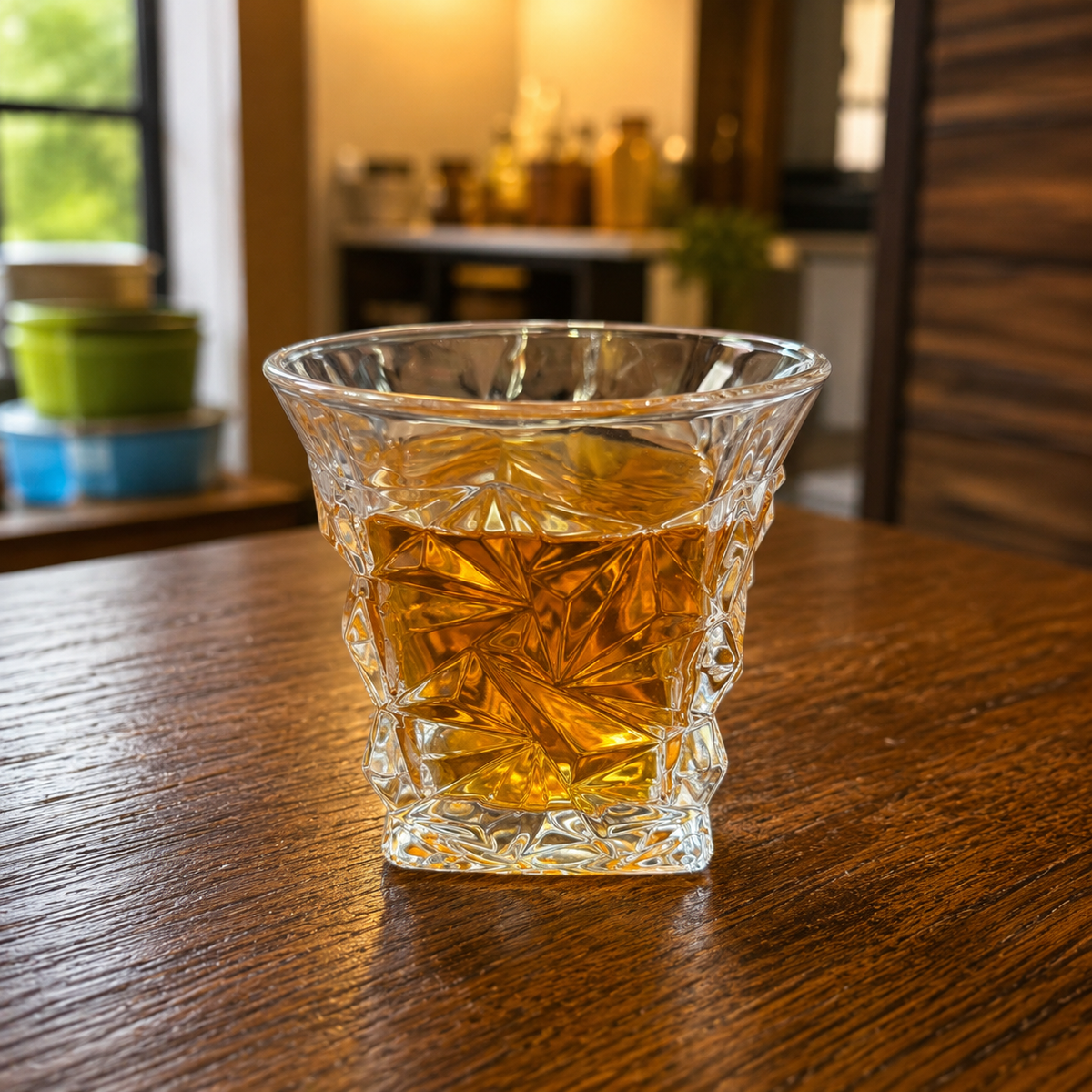 6-Piece Premium Cut-Design Glass Tumbler Set