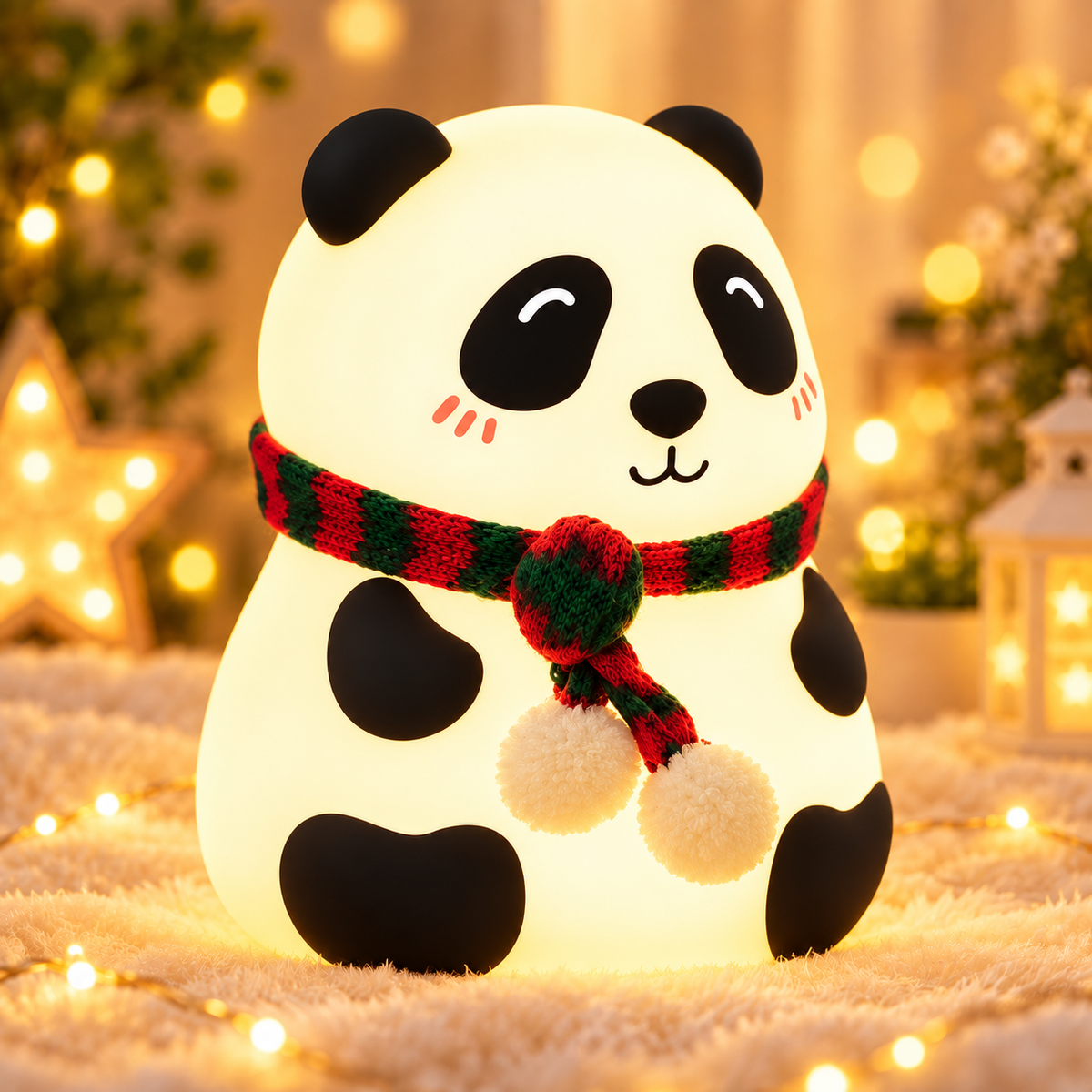 Cute Panda LED Night Lamp with Warm Glow – Adorable Panda Design Decorative Bedside Light for Kids, Bedroom, Nursery & Gifting