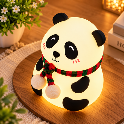 Cute Panda LED Night Lamp with Warm Glow – Adorable Panda Design Decorative Bedside Light for Kids, Bedroom, Nursery & Gifting