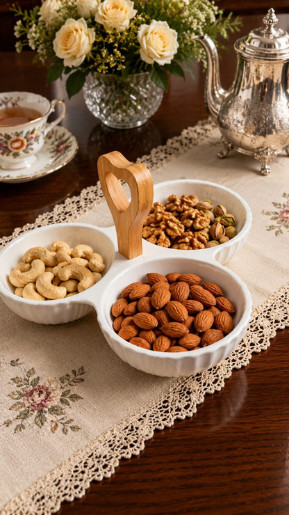Wooden handle 3 partiton server