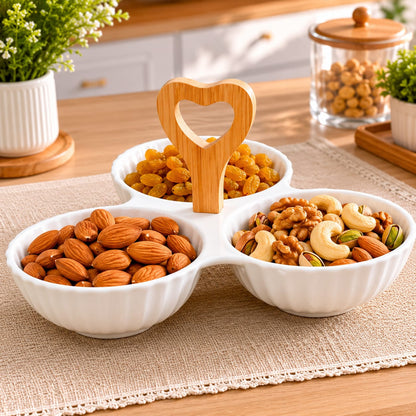 Wooden handle 3 partiton server